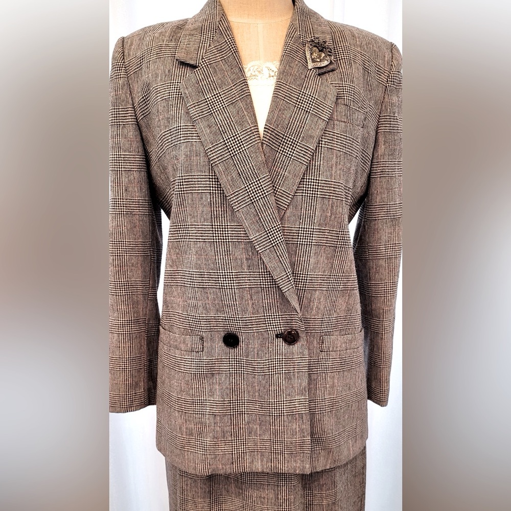 *VINTAGE* Classic Sasson Glenn Check Houndstooth Suit
